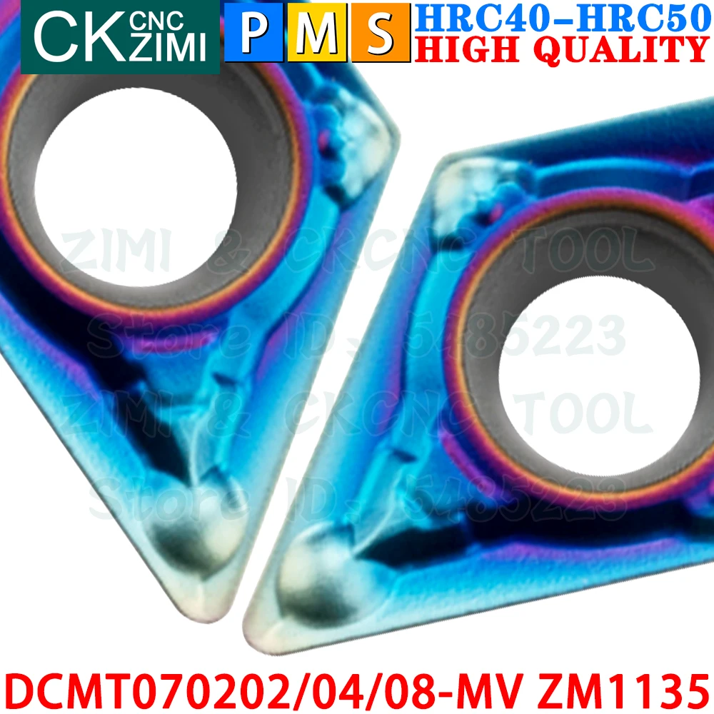 DCMT070202-MV DCMT070204-MV DCMT070208-MV ZM1135 คาร์ไบด์แทรกภายนอกหมุนแทรกเครื่องมือ DCMT 0702 DCMT0702 CNC เครื่องกลึงโลหะเครื่องตัดเครื่องมือ