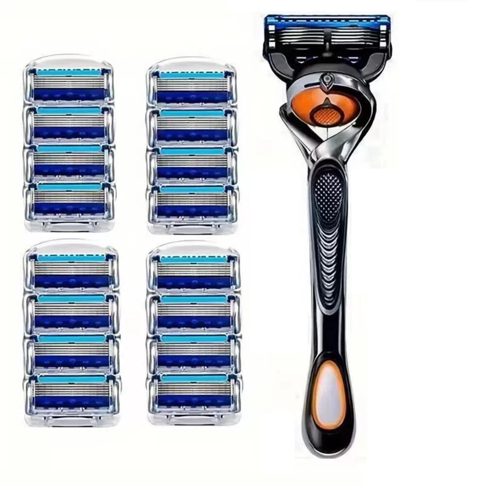 Be common 5-layer Razor Blades Replacement Blades For Men\'s Shavers Shaving Safety Razor Skin Protection Classic Reusable Blade