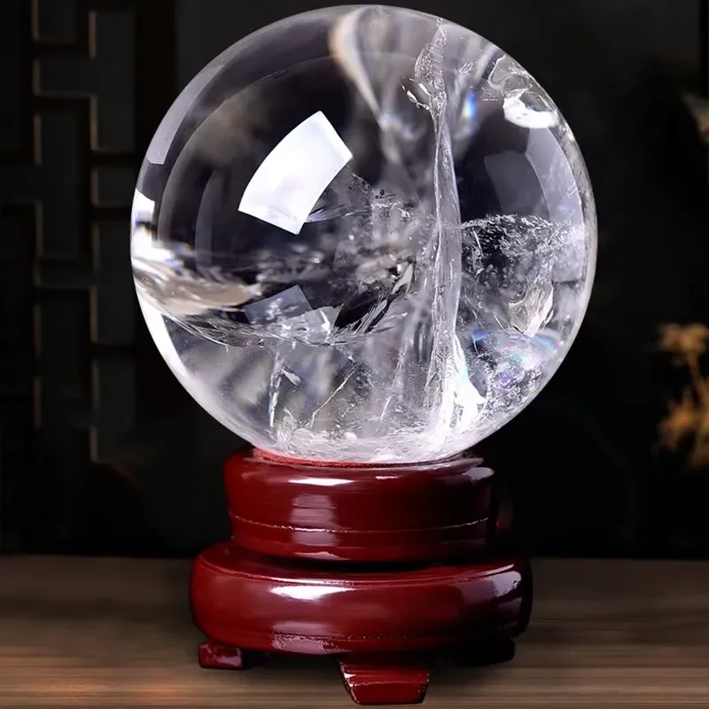Natural White Clear Quartz Crystal Ball for Healing Meditation Home Decor Wholesale Price High Quality Transparent Sphere