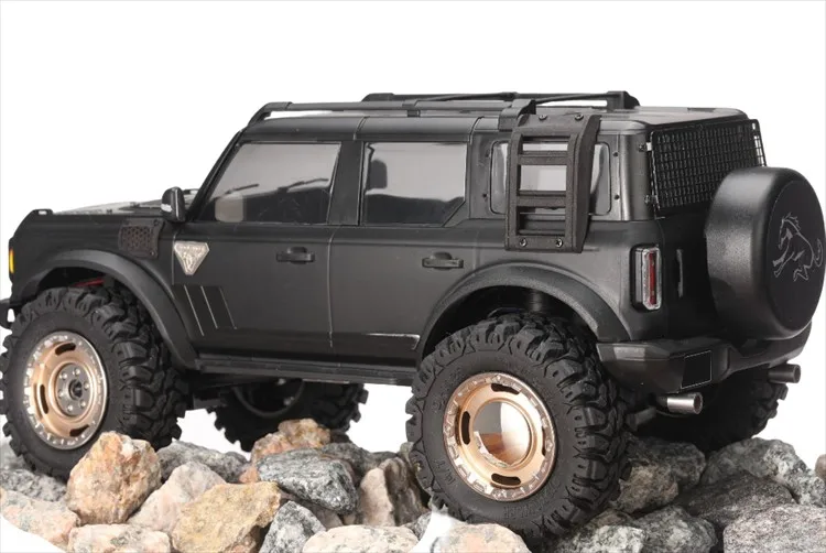 Rc 크롤러 자동차 업그레이드 부품 금속 시뮬레이션 탱크 + Trax Trx-4m 1/18 Defender Bronco 용 배기 파이프