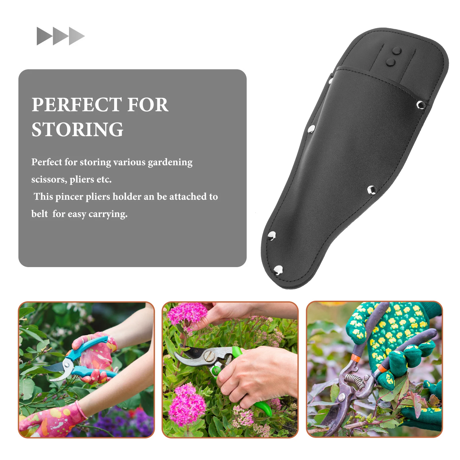 

Garden Trim Shears Cover Case Miter Clamps For Trim Pu Scissor Bag Durable Secure Gardening Pruner Storage