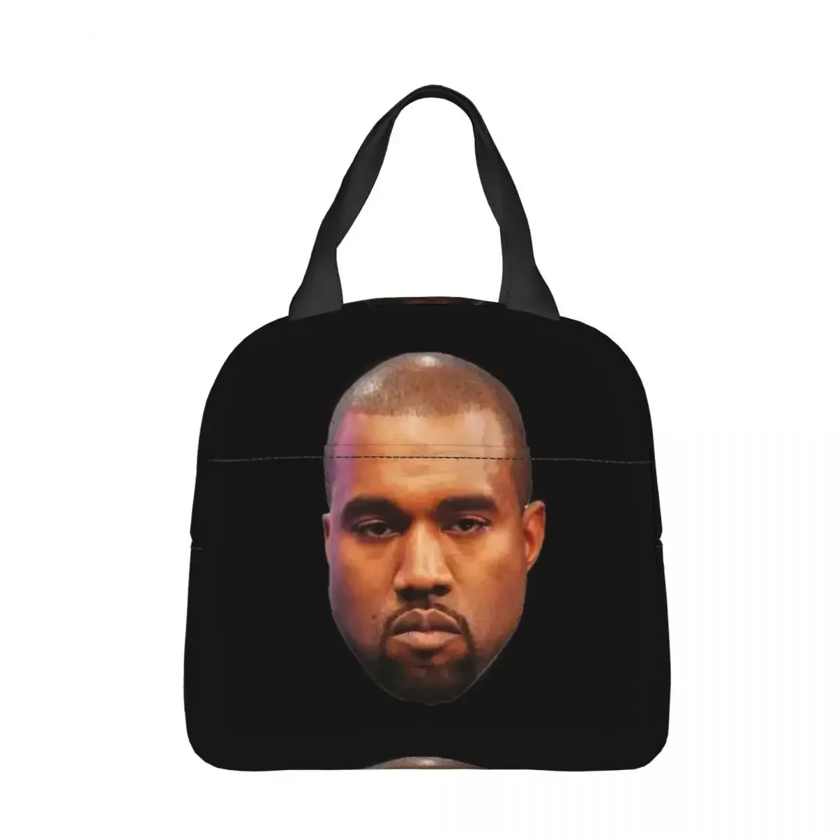 Bolsas de almuerzo con aislamiento facial Kanye West Meme, bolsa térmica, contenedor de almuerzo, bolsa grande divertida, bolsa Bento, viaje universitario