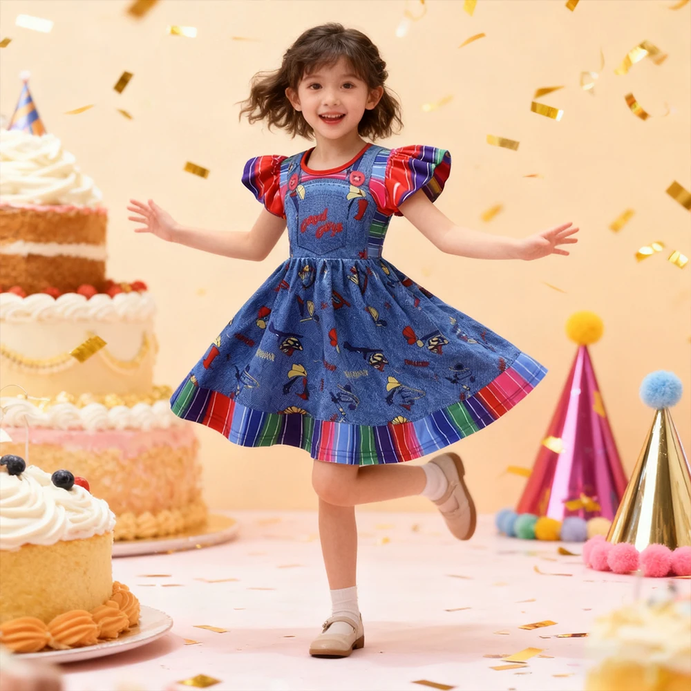 

Birthday Dress For Girls Party Dresses Chucky Cosplay Costumes Easter Outfits Girl Princess Dress Child Carnival Christmas Gifts