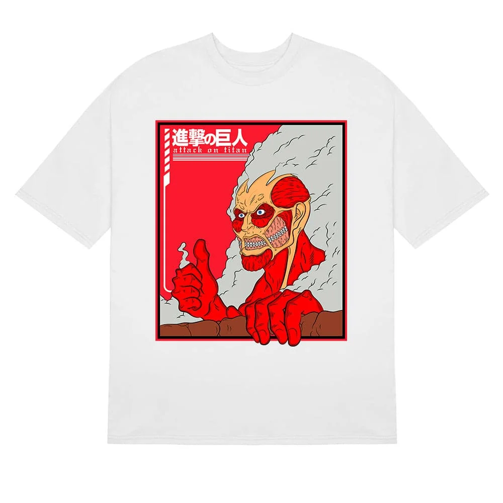 Colossal Titan Peeking Attack on Titan T-Shirt - Iconic Anime Design