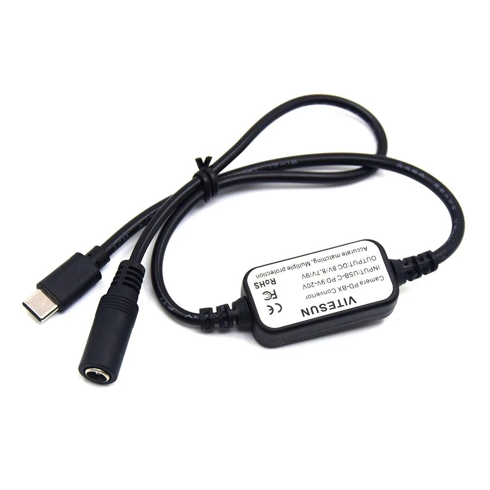 USB C Power Bank PD 8V Charger Cable For PS BLN-1 BLS-5 BLH-1 DMW-BLF19 DCC12 BLC12 DCC8 NP-FW50 FZ100 LP-E6 DR-E6 Fake Battery