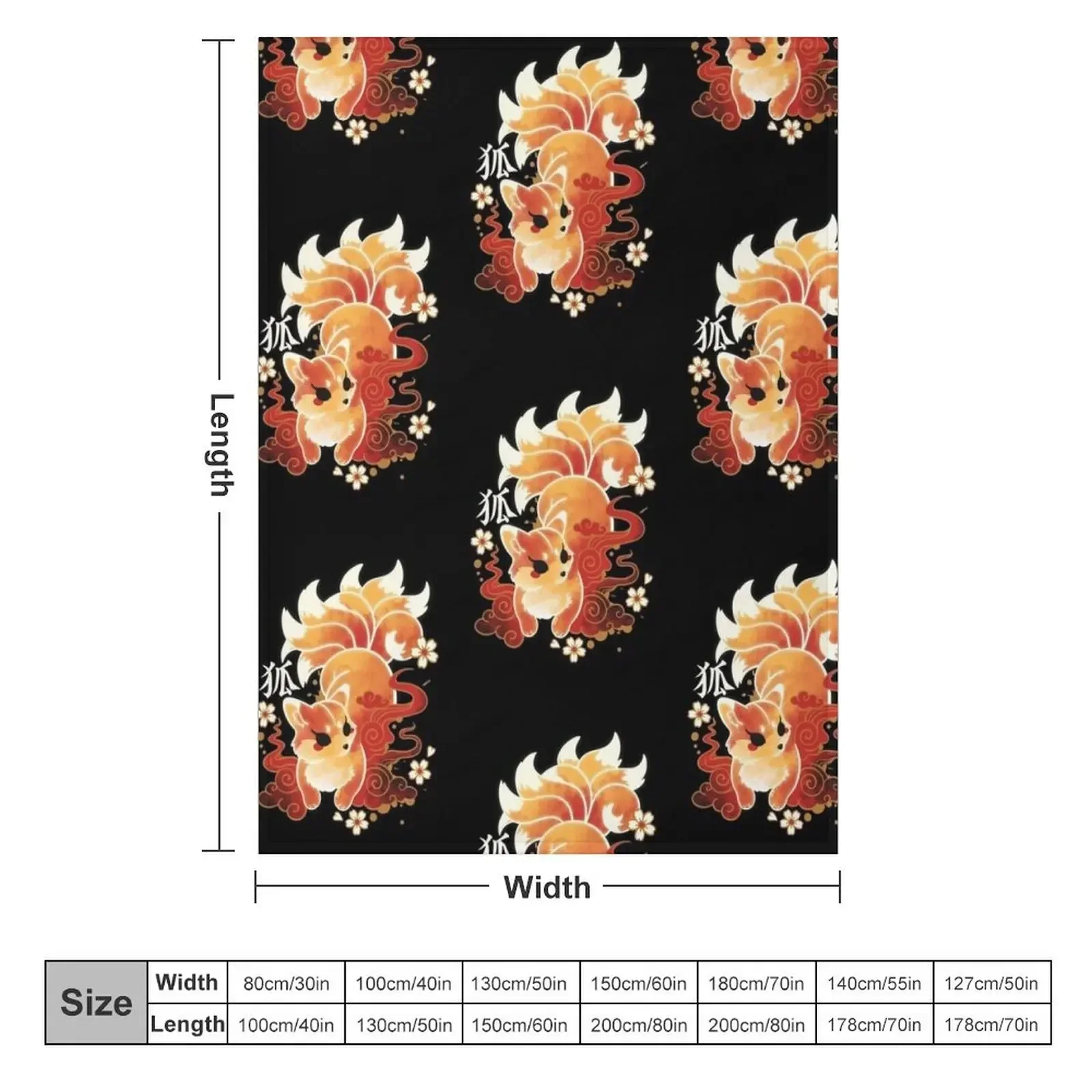 Kitsune kawaii Throw Blanket Vintage Stuffeds Flannel Blankets