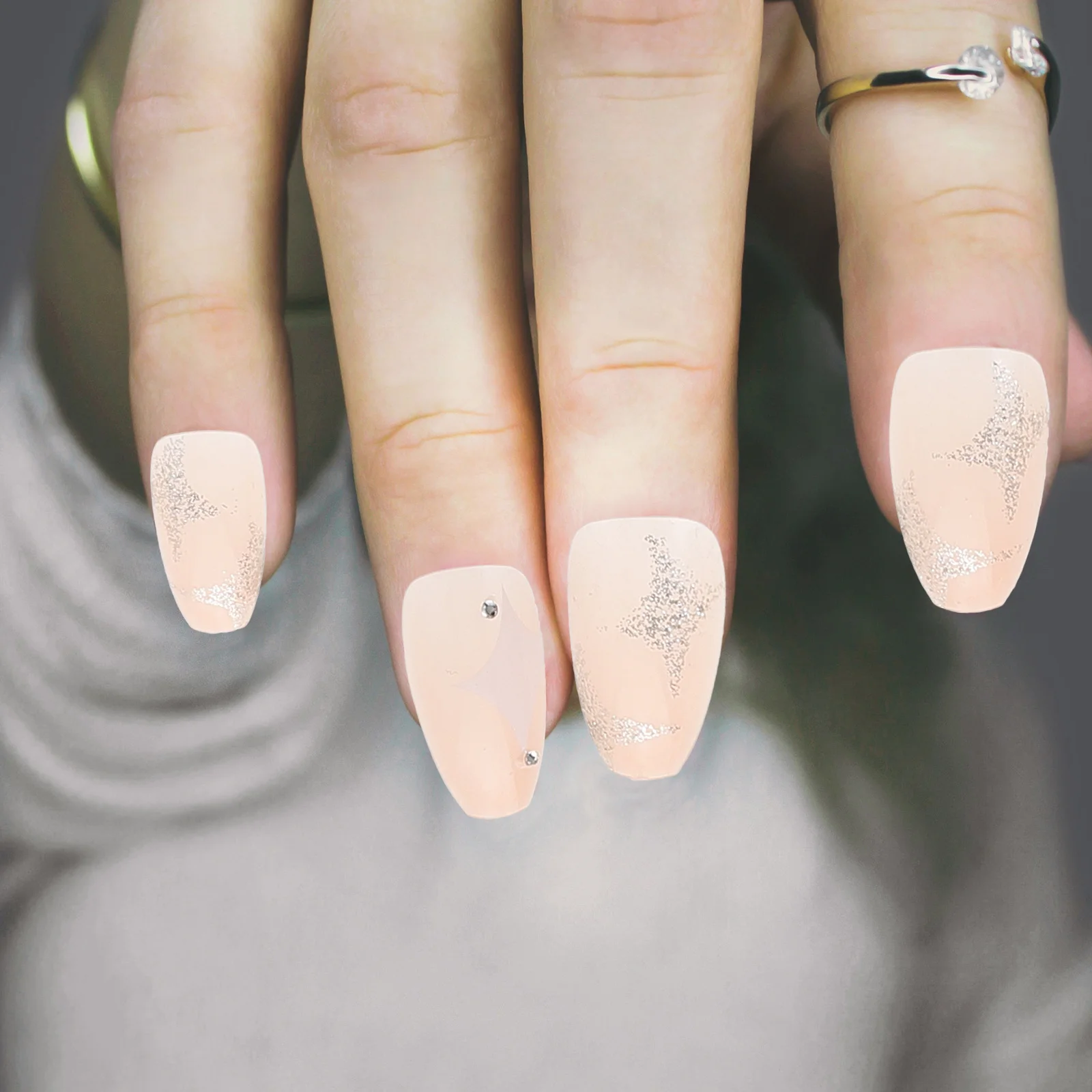 

1Set Nail Art Patches Premium Plastic Ultra-Thin Manicure Decals for Christmas New Year Party Night Club Daily Wear Long-Lasting