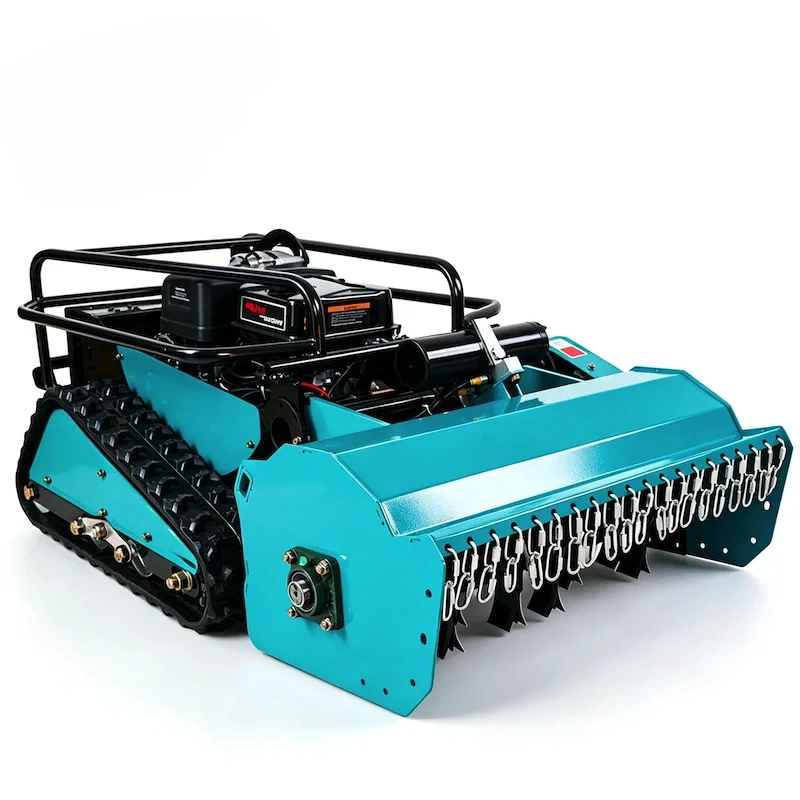 Customized Diesel Engine All Terrain  Cutting Machine Agriculture Rubber Tracks Remote Control Robot Lawn Mower