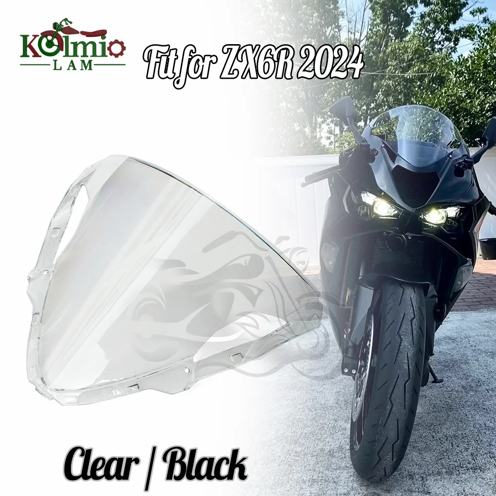 

Fit For 2024 KAWASAKI ZX-6R ZX6R NINJA636 Motorcycle Accessories Windshield Windscreen Ninja 636 ZX 6R Wind Shield