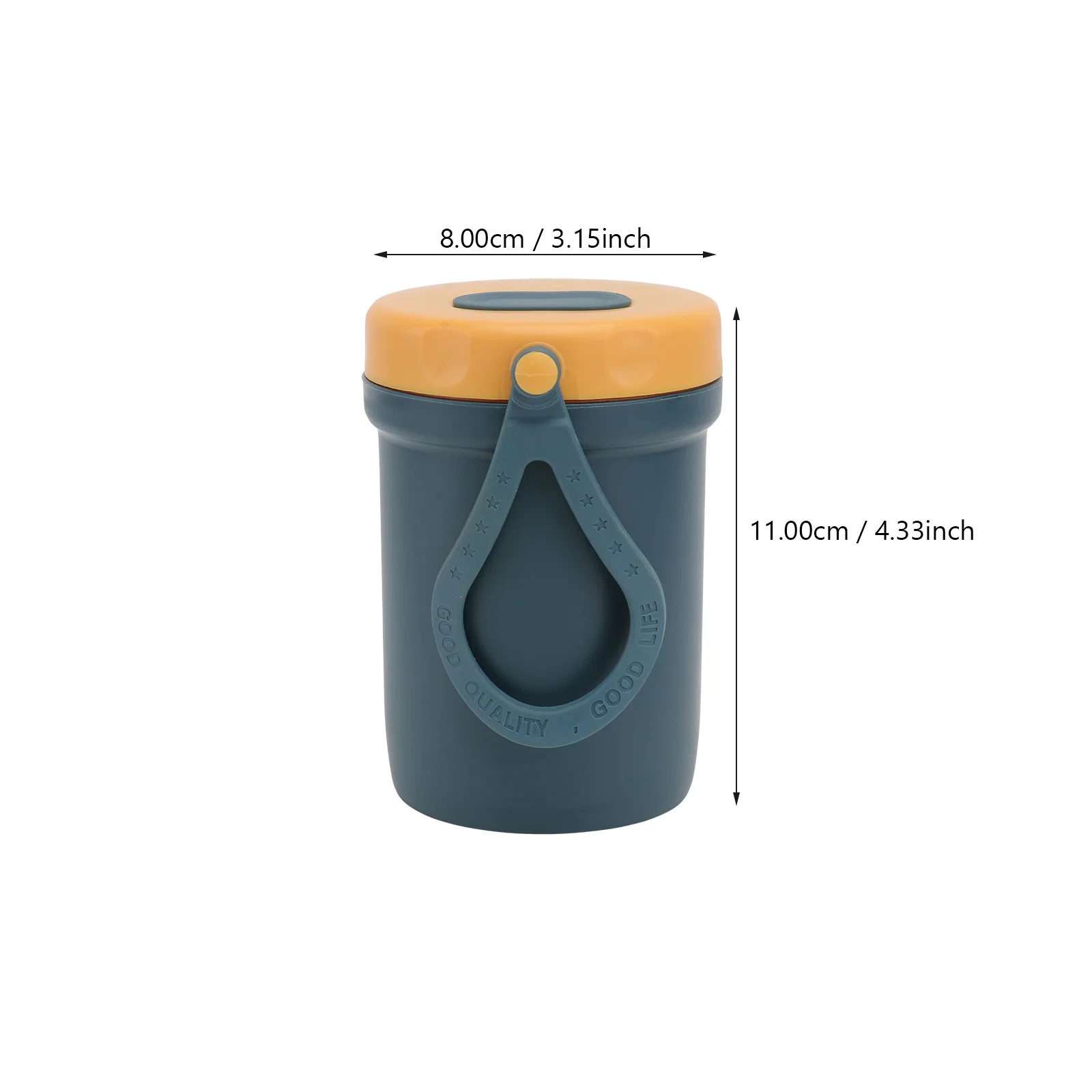 كوب شوربة معزول مدمج لعصيدة الإفطار وحساء الميكروويف وغطاء حاوية طعام بلاستيكية آمنة باللون الأزرق الداكن #6