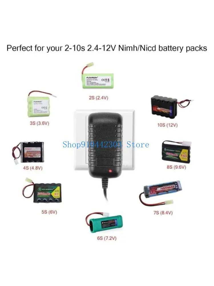 652F Intelligent Battery For 2.4V-12V NiMH/NiCD Battery Pack Remote Vehicles 100-240V Input Current Adjustment