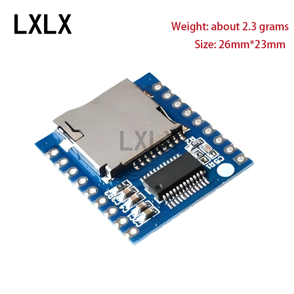 LXLX1  5pcs Serial Control Voice Module Microcontroller IO Control SD/TF Card MP3 Playback Board XY-V17B Power Supply