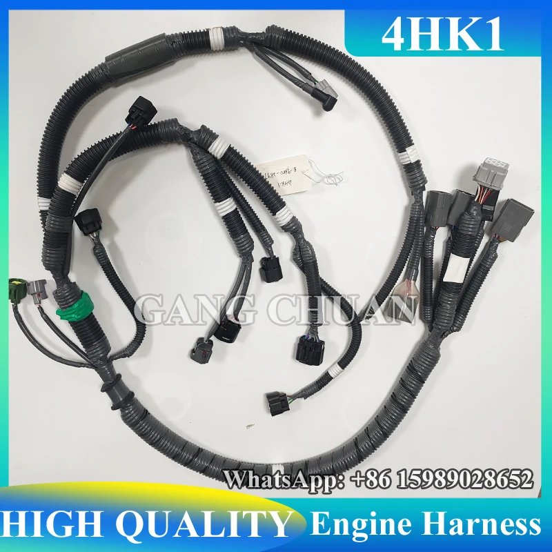 

4HK1 Engine wiring harness 8-98002-897 898002897 for JS210 JCB210 Excavator Engine Cable