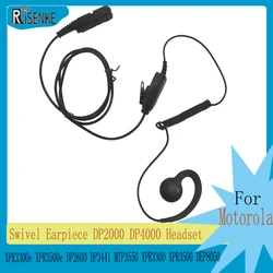 RISENKE-Swivel Earpiece for Motorola,DP2000,DP4000 Headset,XPR3300e,XPR3500e,DP2600,3441,MTP3550,XPR3300,XPR3500,DEP8050,DEP500e