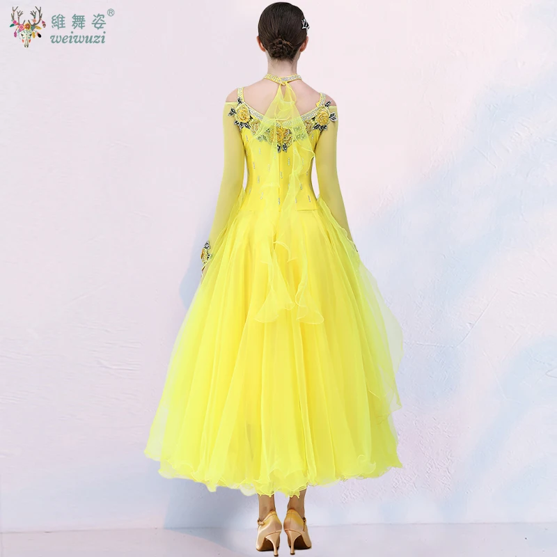 Ballroom Dancing Competition Dresses Women's Luxury AB Stone Performance Costumes Waltz Social Modern Dance Big Swing Dress