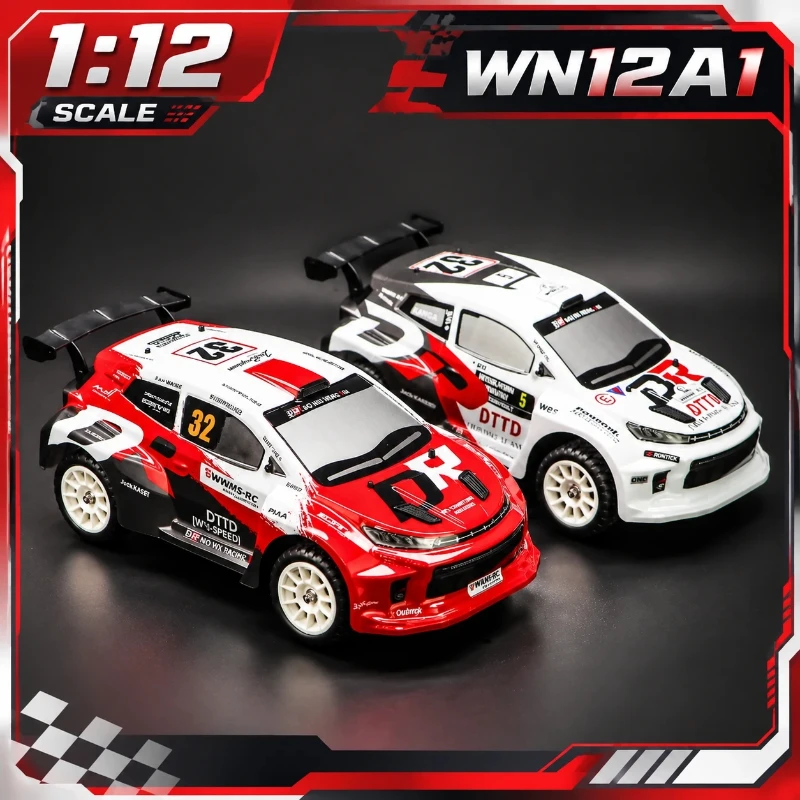 WN12A1 RC Rally Car 1/12 Yaris 4WD High Speed Drift Remote Control Model Car Snail Pull