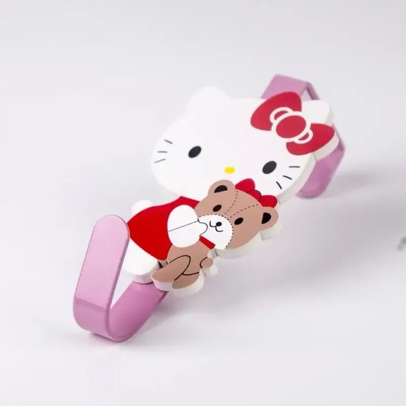 Sanrio-gancho de puerta de Hello Kitty, accesorio de personaje de dibujos animados de Anime, gancho sin costuras, gancho multifuncional Kawaii para dormitorio de niñas, regalo