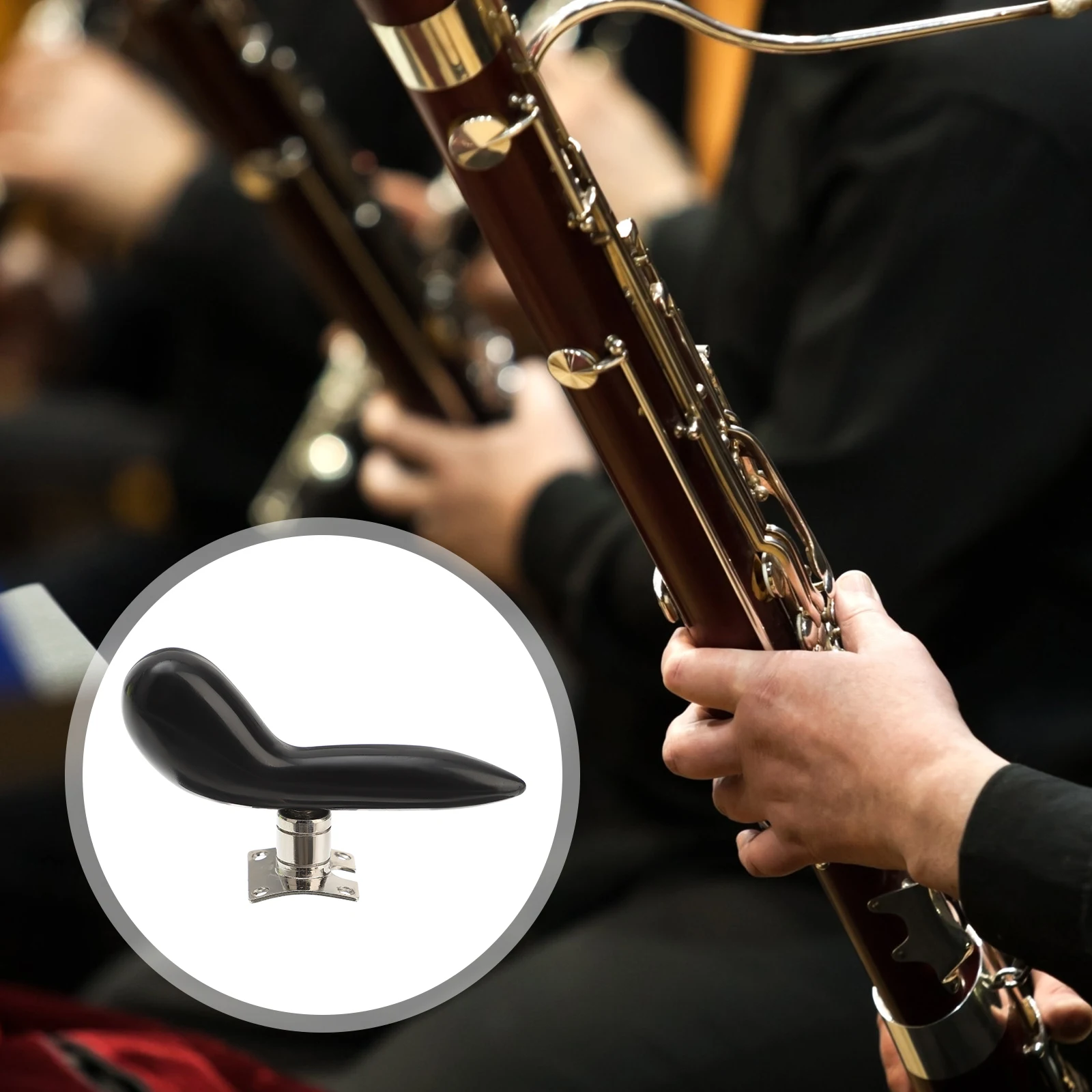 

Handle Base Set Plating Stem Bassoon Accessories Holder Saddle Rest Professional Wrist Pad Metal Practical