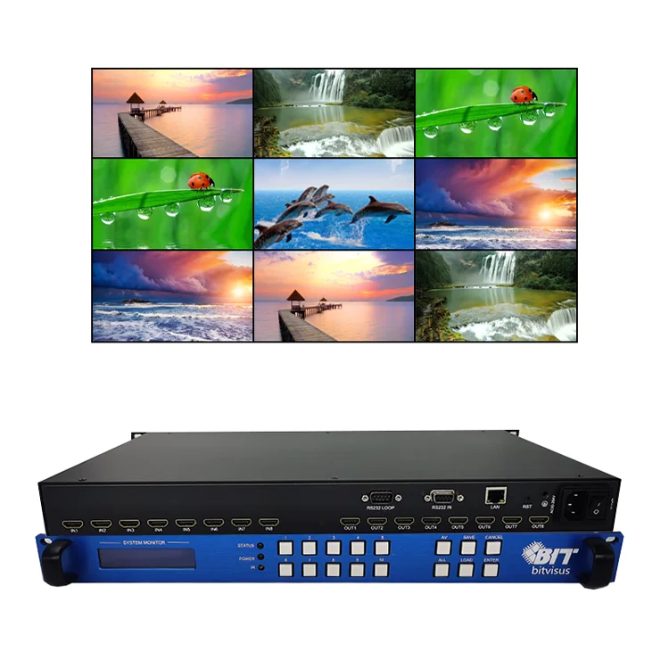 Best selling multi-function lcd led splicing screen tv splitter hdmi matrix switcher 8x8