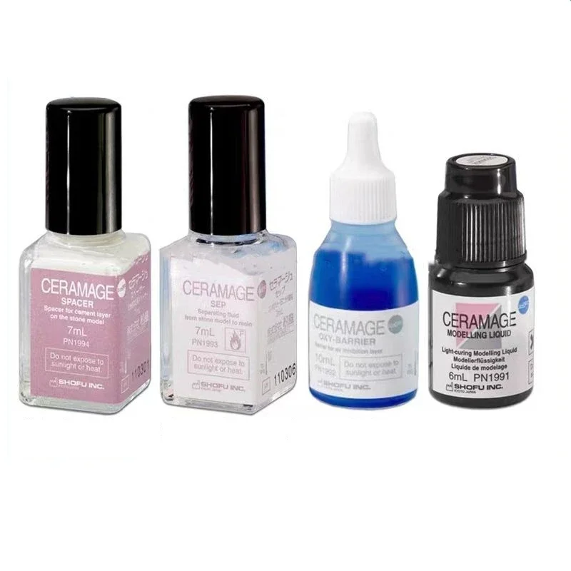 SHOFU Dental Polymer Ceramic Crown Bridge Photopolymerization Hard Composite Resin Adjustment Liquid Barrier Separating Agent