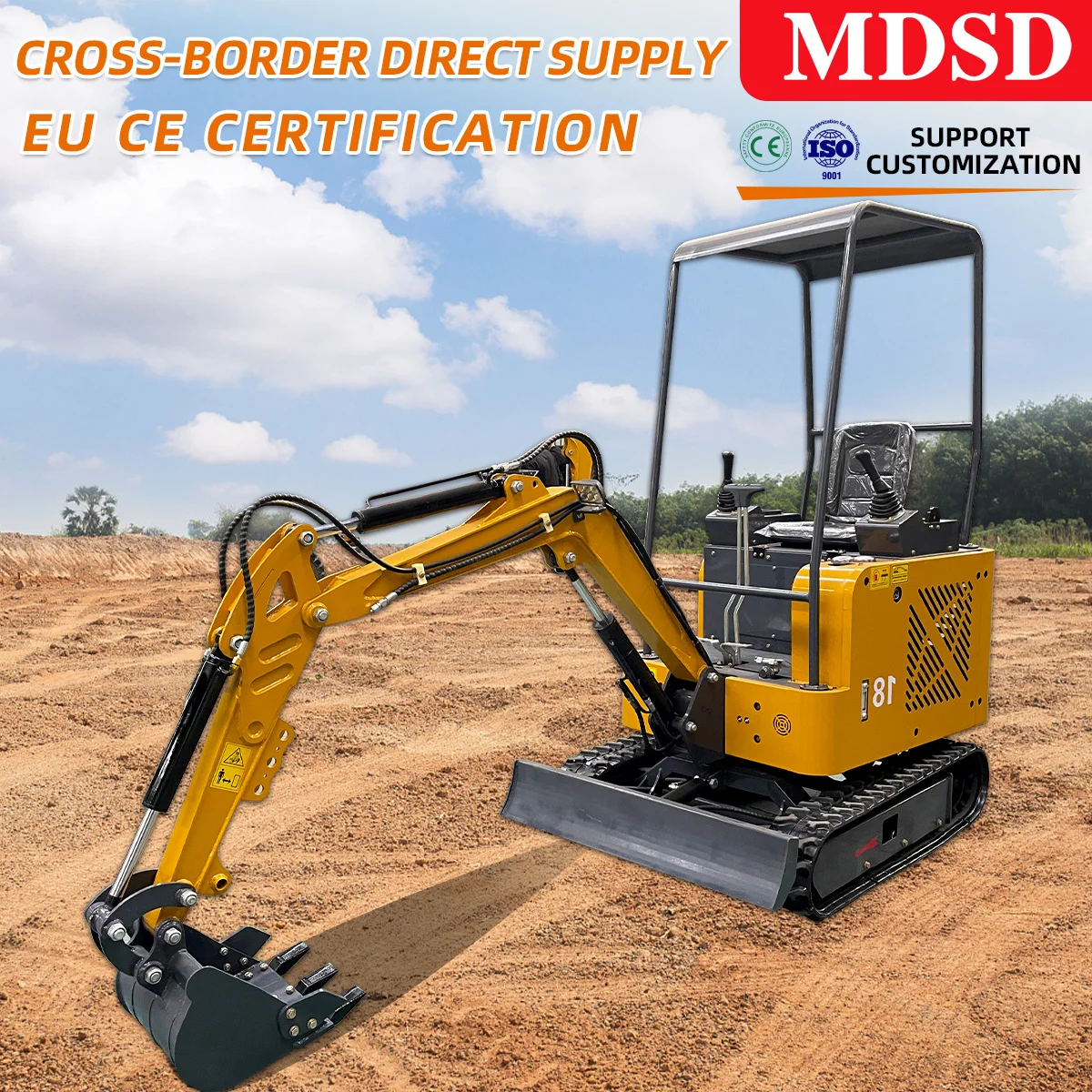 Mini Excavator Laris Manis Ce Epa Euro 5 Kustom 1.5 Ton 1.8 Ton Excavator Mini Crawler Harga Spesial Pengiriman Cepat