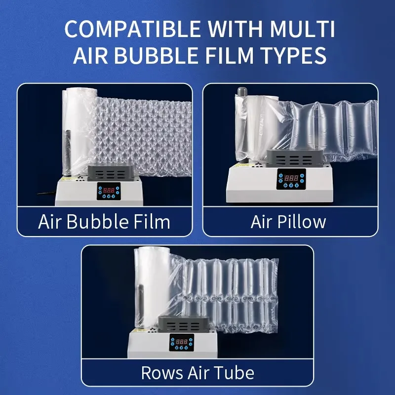 High Speed Air Cushion Machine Industrial Buffer Air Pillow Bubble Film Express Packaging Air Bubble Maker Machine