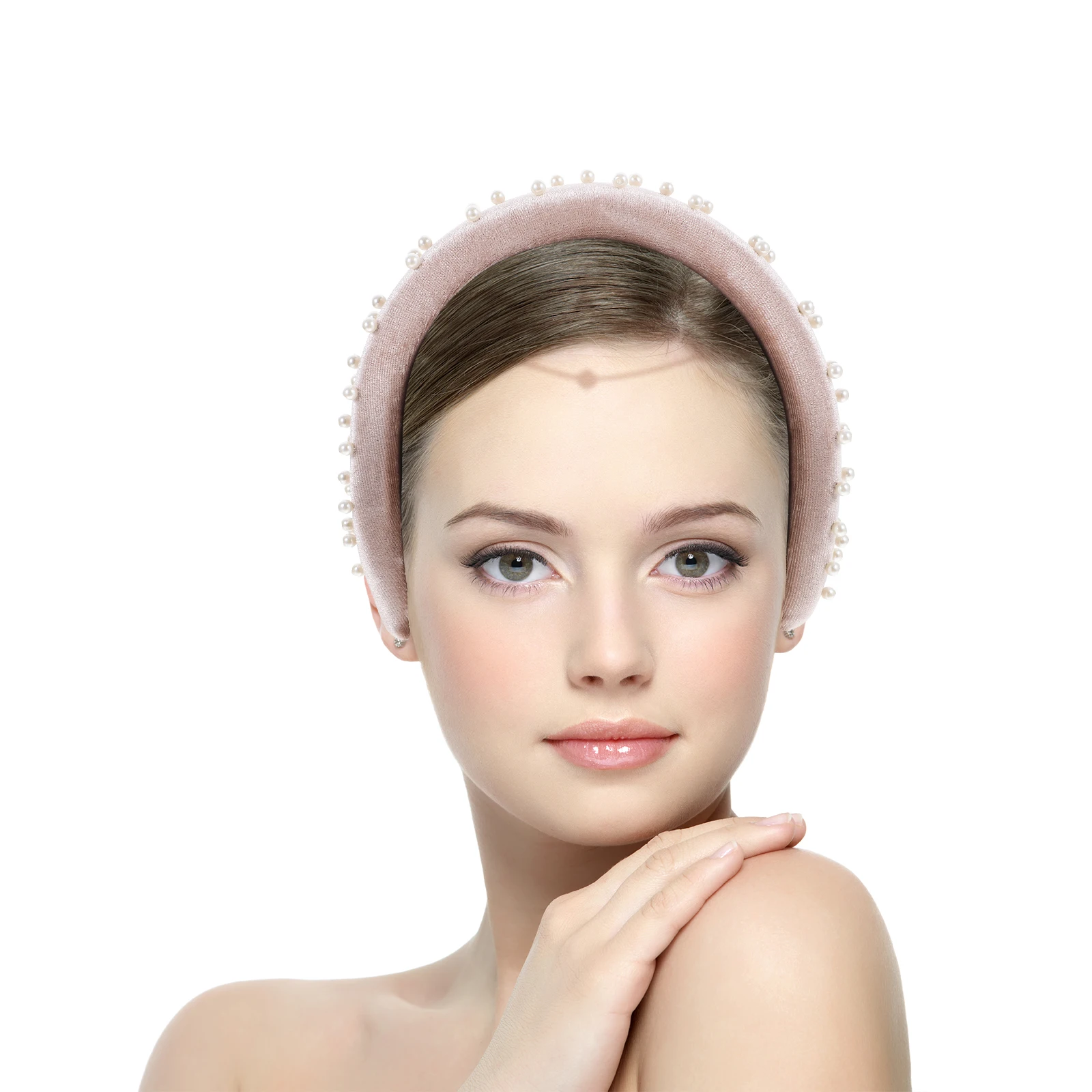 

Wide Headb Women Pearl Decorated Ladies Accessories Headb s For Girls White Color Fashion Beaded Hair Tools