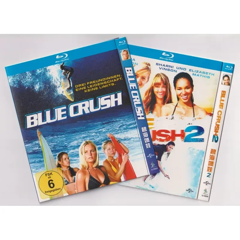 

Blu-ray American Sports Movies Blue Sea Angels 1 and 2 High Definition Discs 1080P 2BD Discs Non-DVD Discs