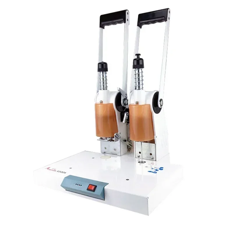 

Hot melt pipe riveting and binding machine; manual punching and binding machine for financial accounting vouchers and invoices.