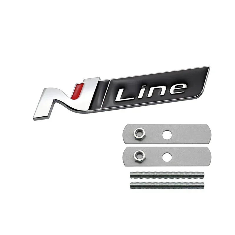 Car Sticker N Line Nline Front Hood Grille Emblem Badge Decals For Hyundai I20 I30 Kona Tucson Sonata Elantra Veloster view 5