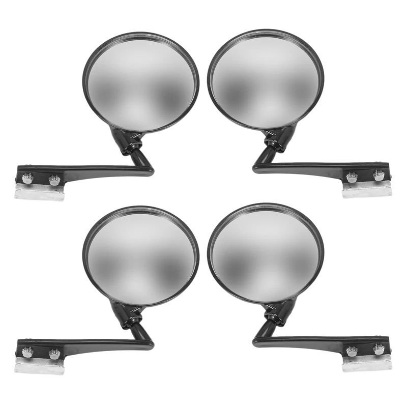 2 Set Of 4 Car Blind Spot Mirrors Car Side Convex Mirror Wide Angle Round Car Rear View Mirror