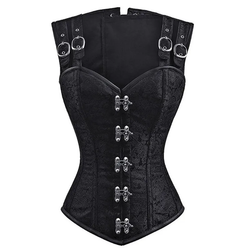 Steampunk corsetto spirale acciaio osso sottoseno Bustier Plus Size Korsett per le donne corsetto Top abbigliamento gotico Vintage