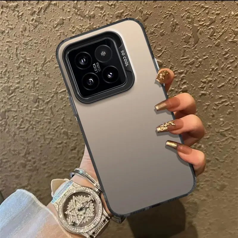 

Luxury Matte ForXiaomi 14 13 15 13T 14T Pro Phone Case Shockproof Colors Translucent Hard Back Cover For Poco F6 X6 f7 M6 Pro