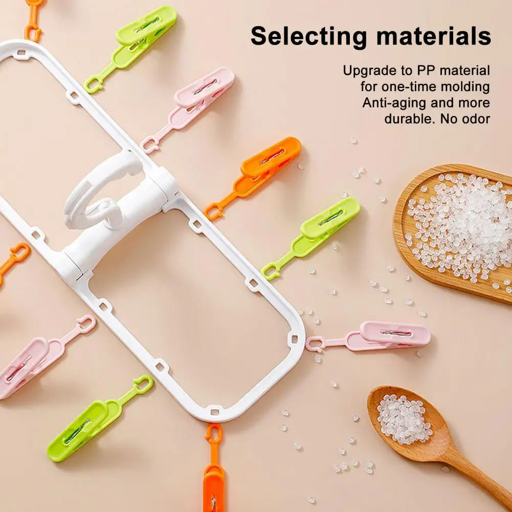 Multi Clip Hanger Heavy Duty Clothes Drying Rack with 12 Clips Foldable Rotatable Laundry Hanger for Underwear for Clothes