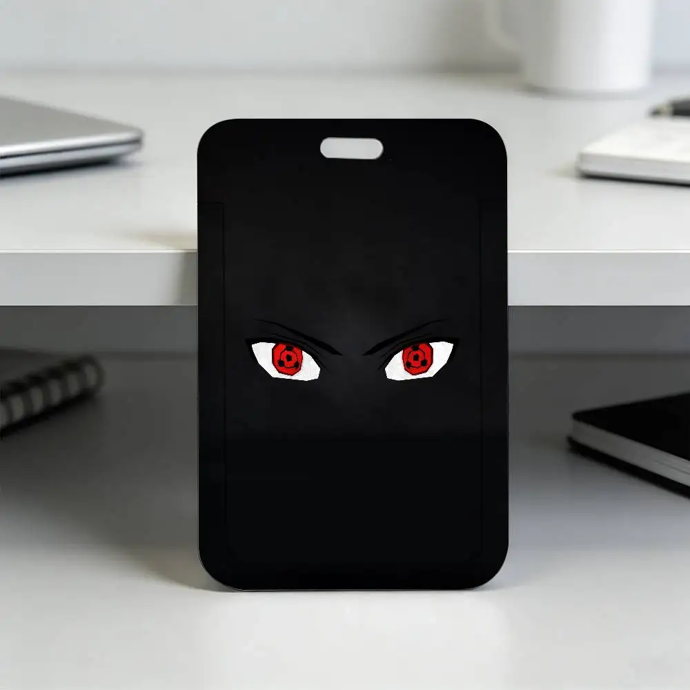 Anime N-NARUTO Akatsuki Itachi Sharingan Transparenter Kartenhalter Mitarbeiter Plastik-Schiebeabdeckung Schlüsselband Arbeits-Geschäfts-ID-Tasche Bus – Detail 13