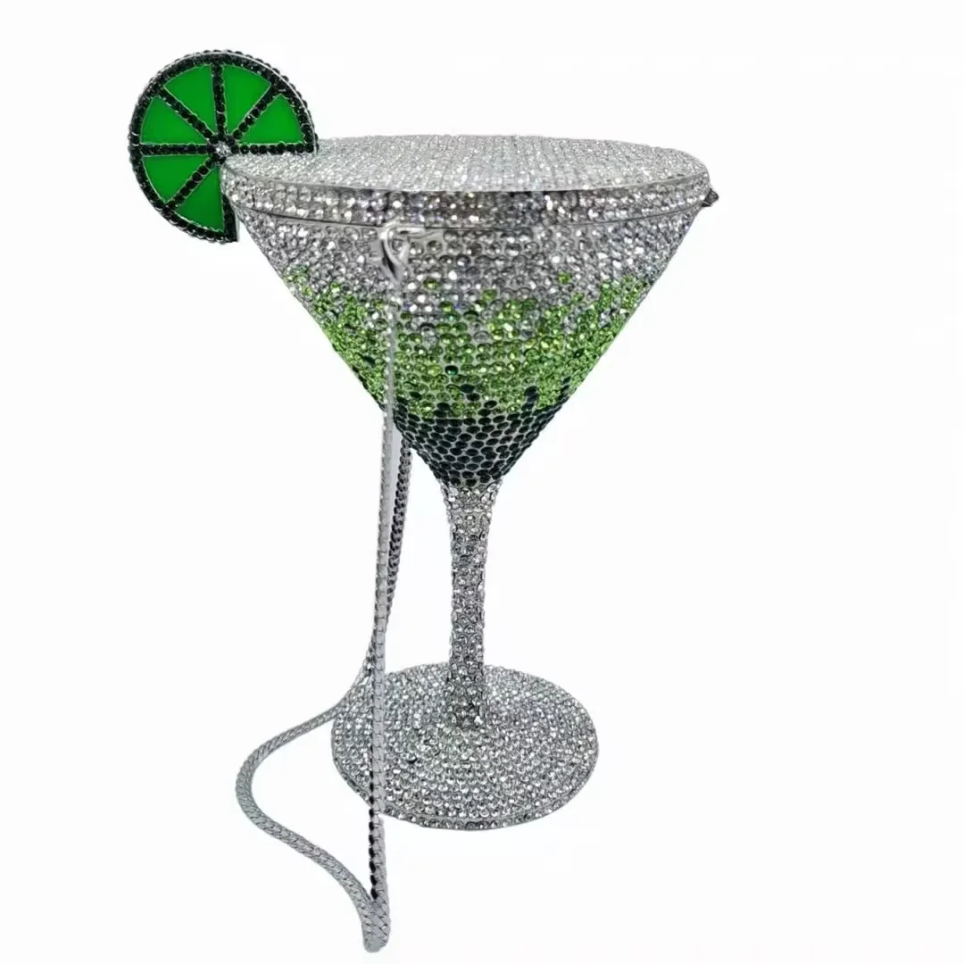 

WHTUOHENG Martini фиолетовый коктейльный кошелек с кристаллами, вечерняя сумка с чашкой, свадебная сумка с бриллиантами, клатчи для ужина, сумки-кошельки со стразами