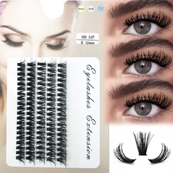 5 Rows of 100 Clusters 3D Mink Eyelashes 20/30/40D Natural Dense Russian Individual curly Eyelash Extension make up Tools