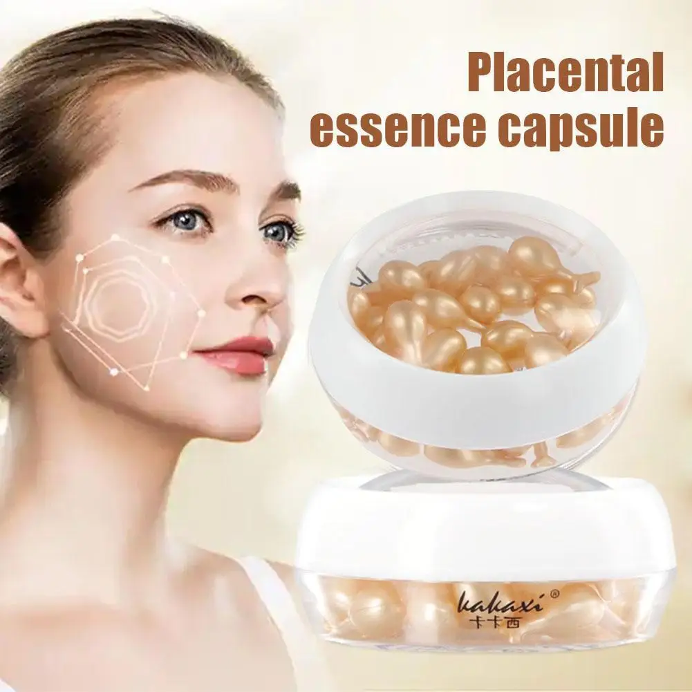 

0.34gx30pcs Fullerenes Placenta Moisturizing Serum Face Capsule Small Thigh Oil Times Essential Clean Red Remove Soft Chick H8f8