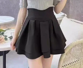 Japanese Style Women Skirts 2024 Spring Summer A Line Mini Skirt Mine Mass-Produced Sweet Girl Lolita Ruffles Skirt Culottes