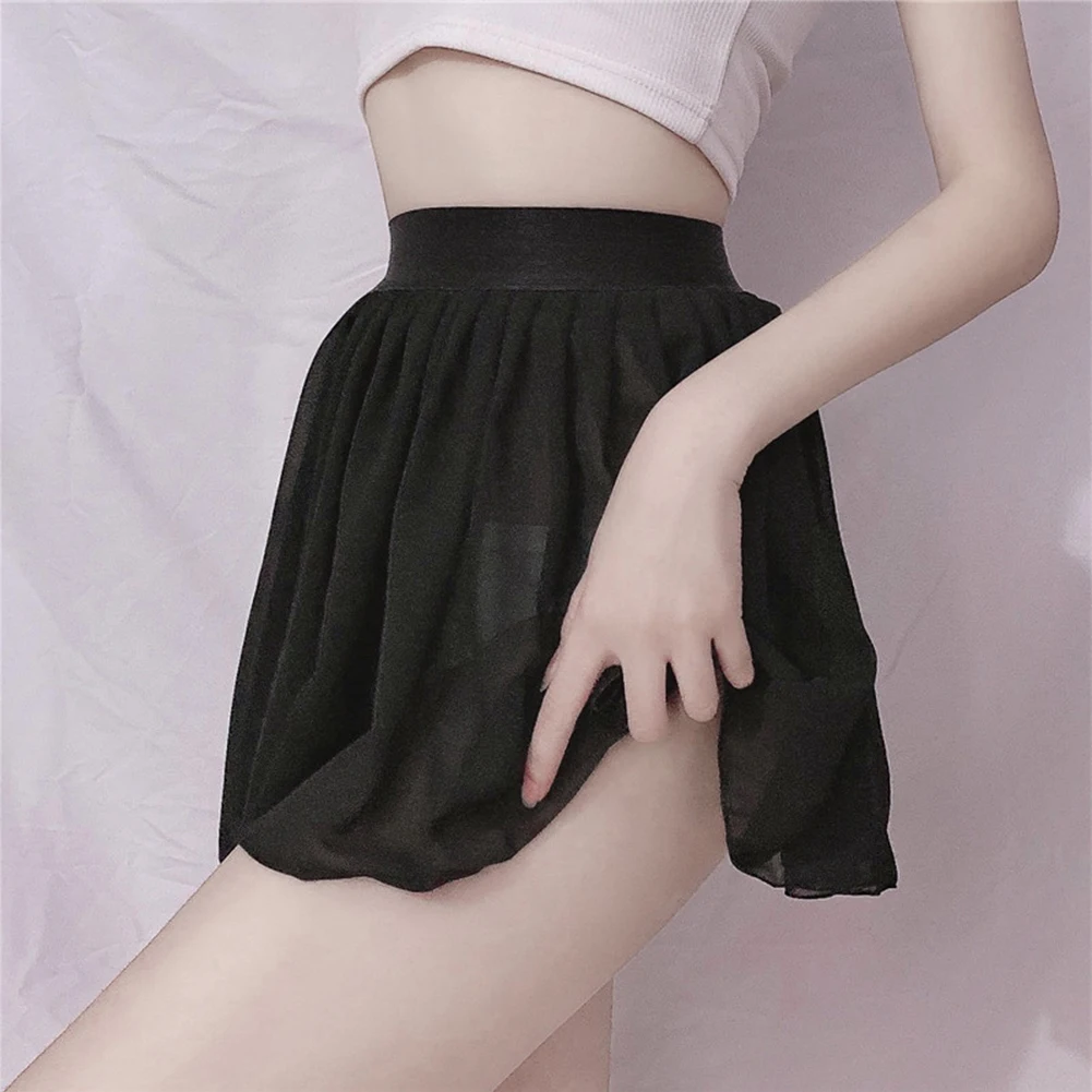 Dress Women s Skirt Polyester Slight Strech Soft Solid Color Club Comfortable Free Size High Waist Sheer Lingerie