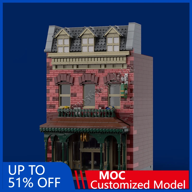 

2010 PCS City Street Scene Main Street Bakery 3 MOC Customize Modular Building Block Kids Educational DIY Holiday Toy Gifts