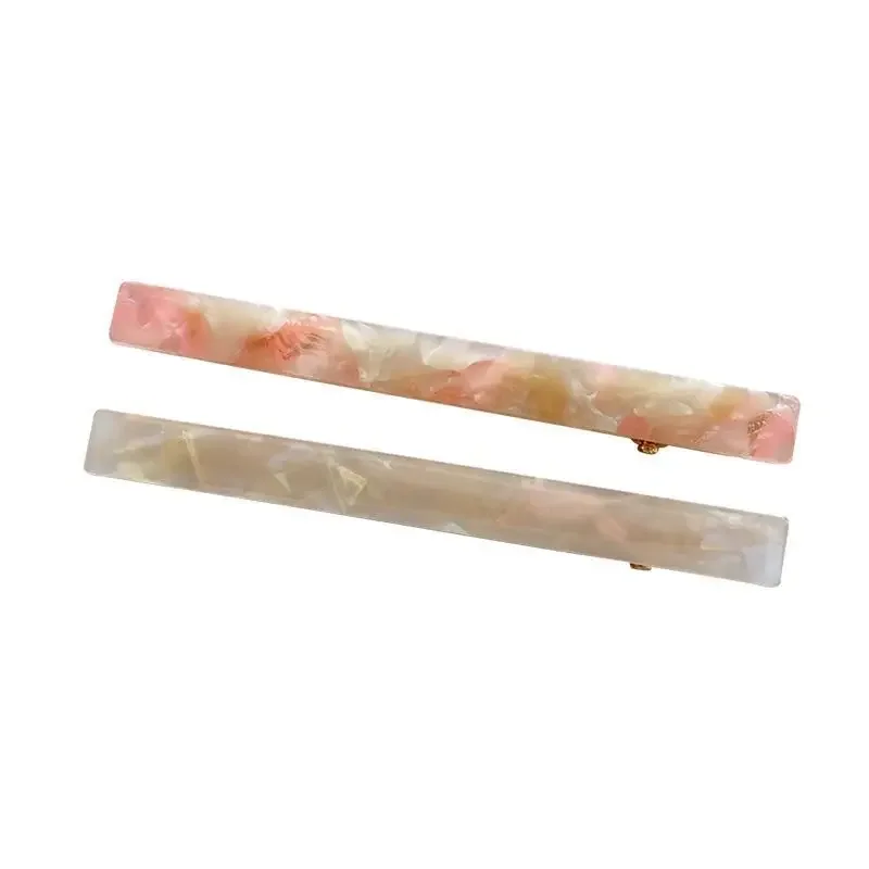 2PCS Fashion Alligator Clips Acetate Zinc Alloy Hair Clips Simple Rectangle Hair Clips Headwear Woman Hair Accessories