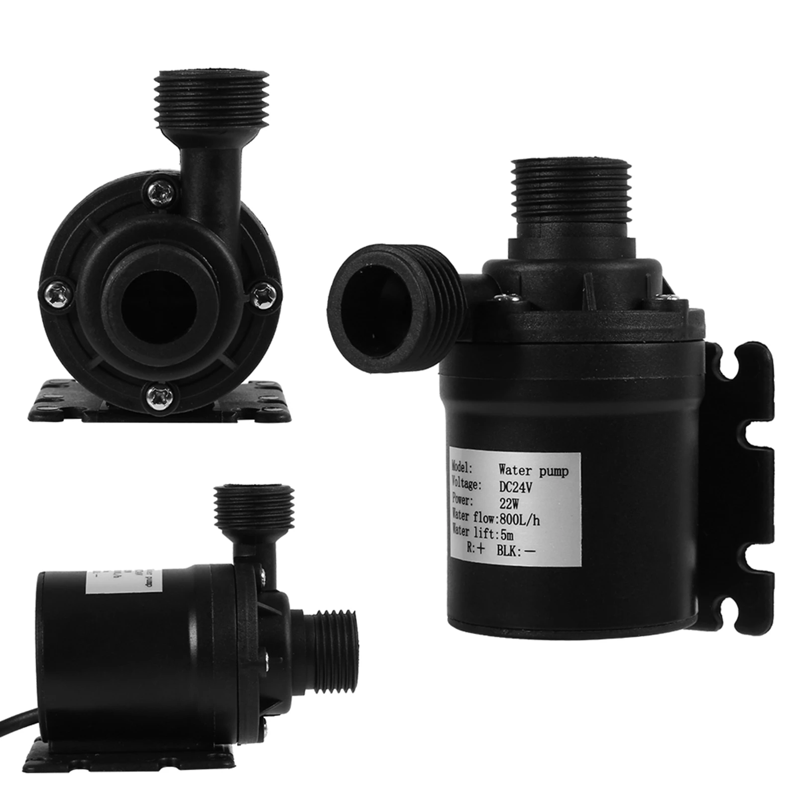 DC 24V pompa sirkulasi air panas, Motor akuarium tanpa sikat energi surya 800L/H 5M