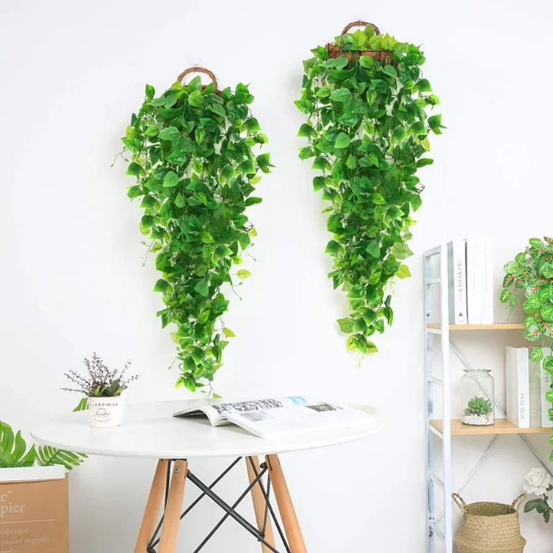 Artificial Hanging Plants 37.4in Fake Ivy Vine Leaves for Patio Home Bedroom wedding party garden wall Indoor Outdoor Wall Decor