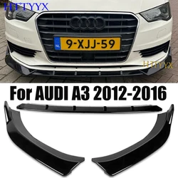 Fit For AUDI A3 8V 2012-2016 Standard Version Car Front Bumper Splitter Lip Diffuser Body Kit Spoiler Guard(Not S-Line MODELS)