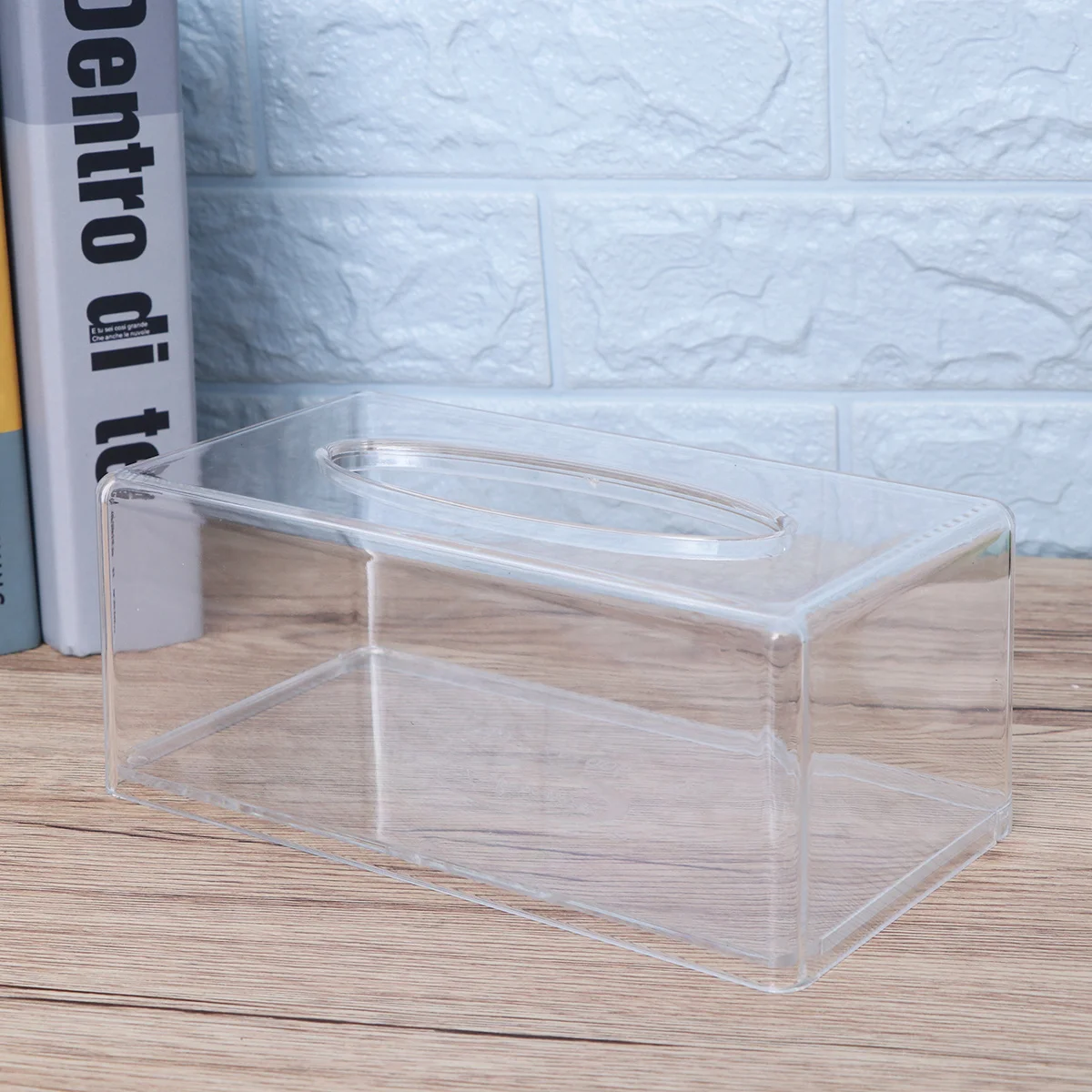 

Rectangular Acrylic Tissue Box Transparent Stylish Paper Storage Case Home Office Car Decor Tissue Holder Container