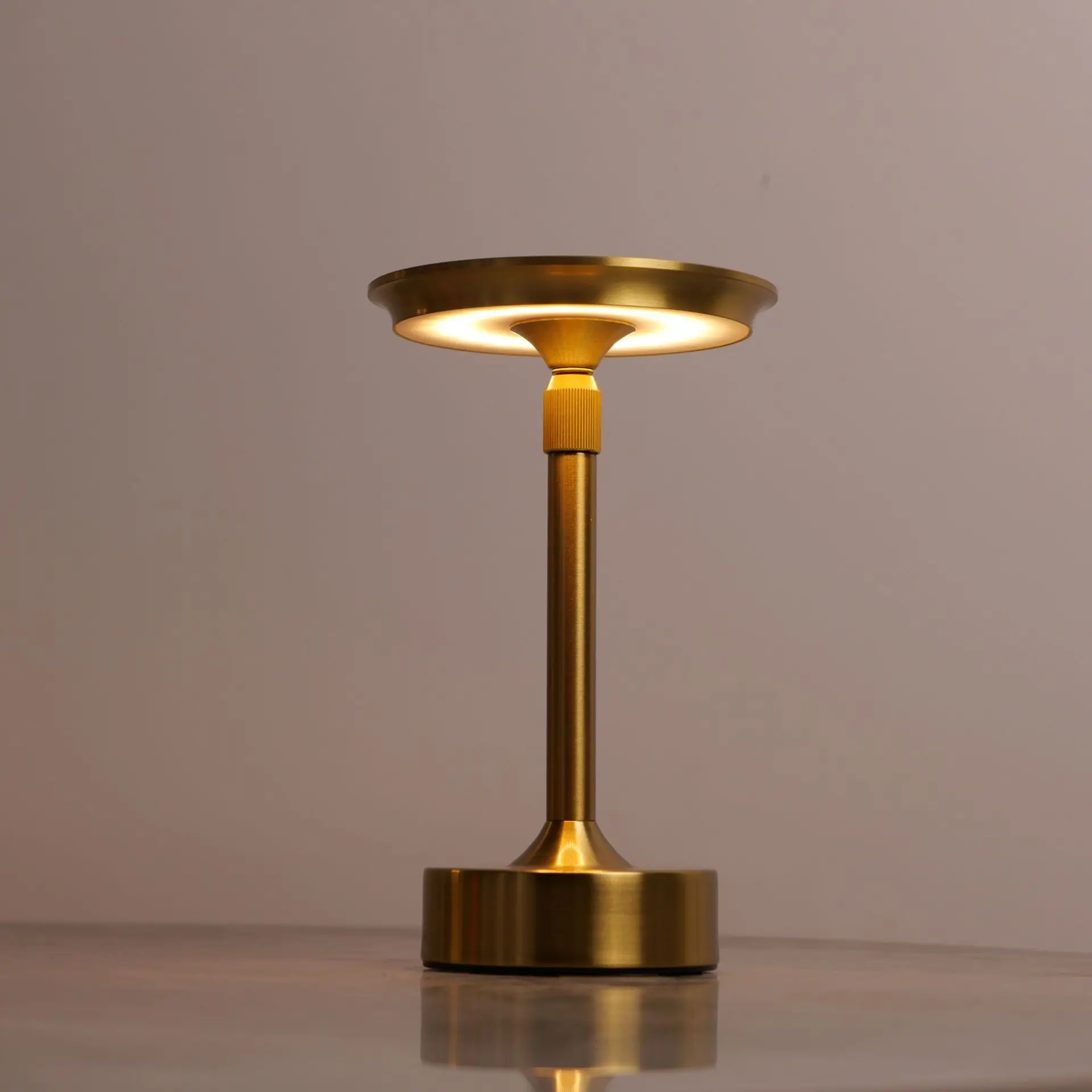 Aluminum Alloy Rechargeable Touch Table Lamp Telescopic Decorative Lamp LED Night Light Infinite Dimming Atmosphere Bedside Lamp