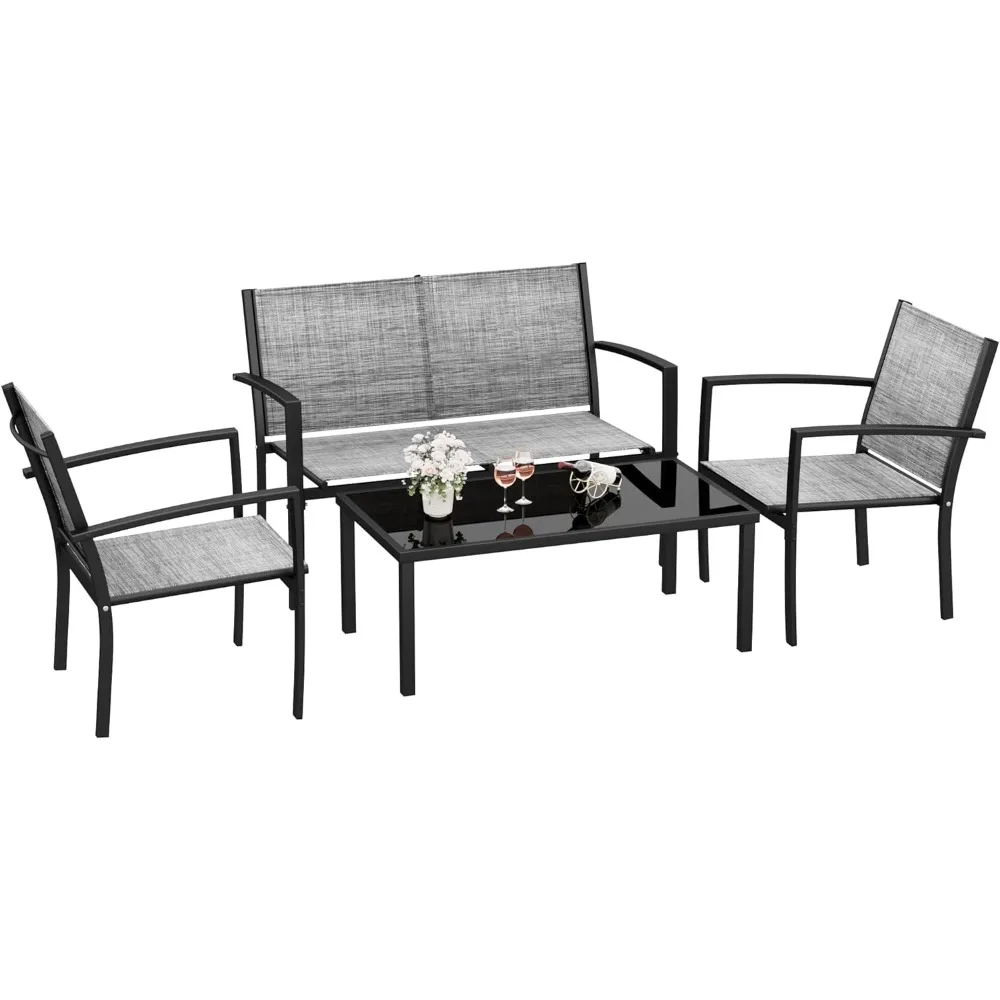 

Patio Furniture Set Modern Patio Conversation Sets Textilene Outdoor Furniture Patio Chairs