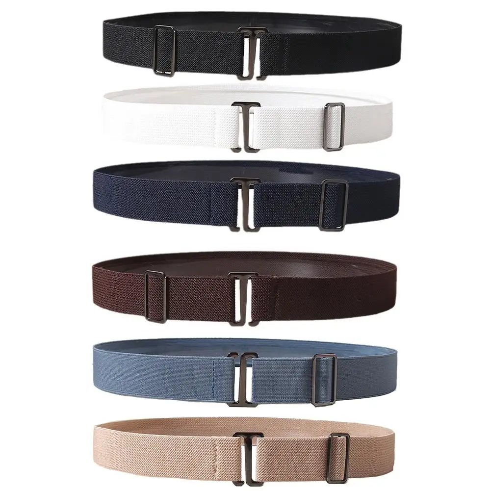 Cintura larga elastica da donna Decorazione gonna semplice Cintura regolabile invisibile senza fibbie Cintura per pantaloni jeans