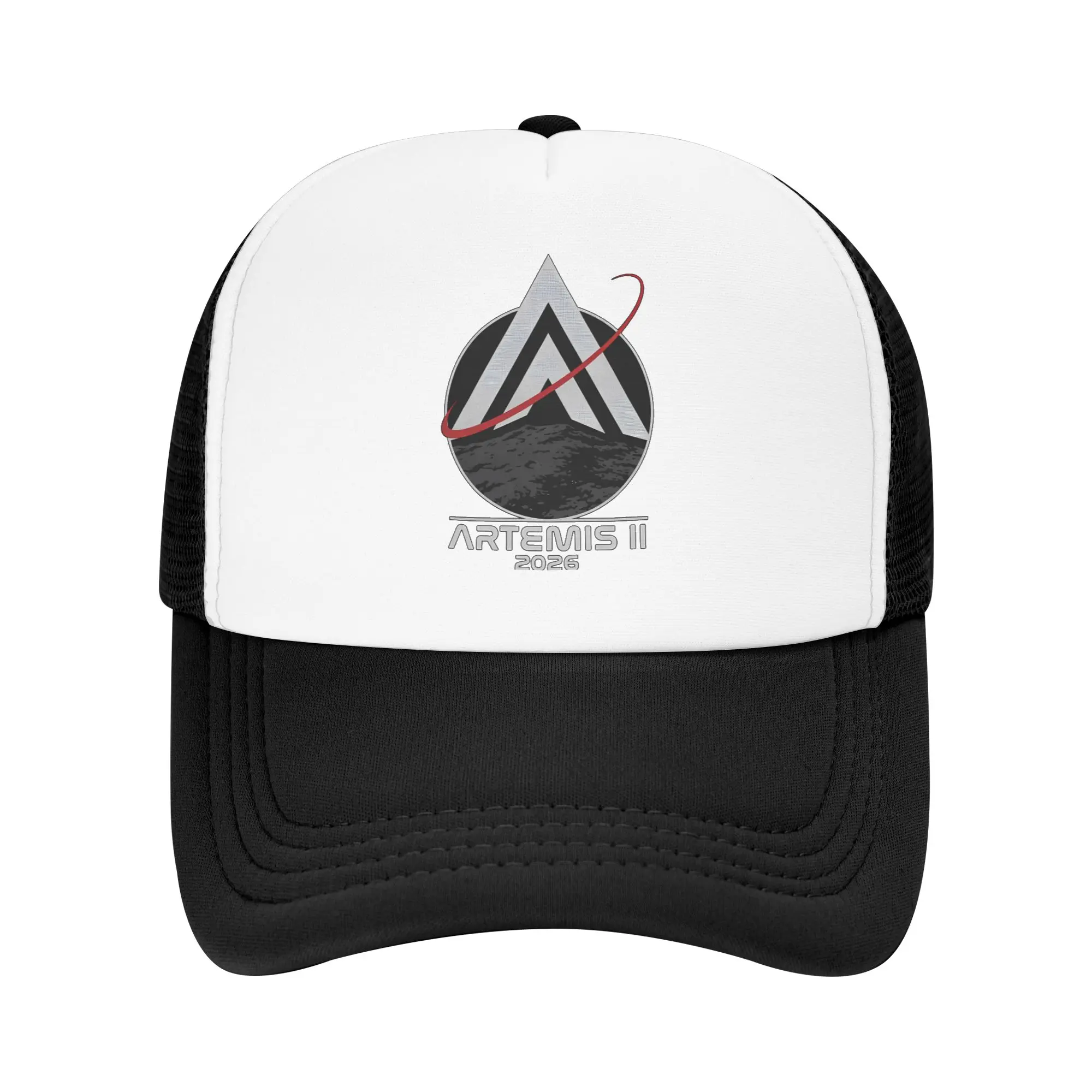 Lunar Program Back to the moon 2026 A-Artemis II Trucker Hat Sun Caps Sports Cap Adjustable Snapback Caps Mesh Baseball Cap